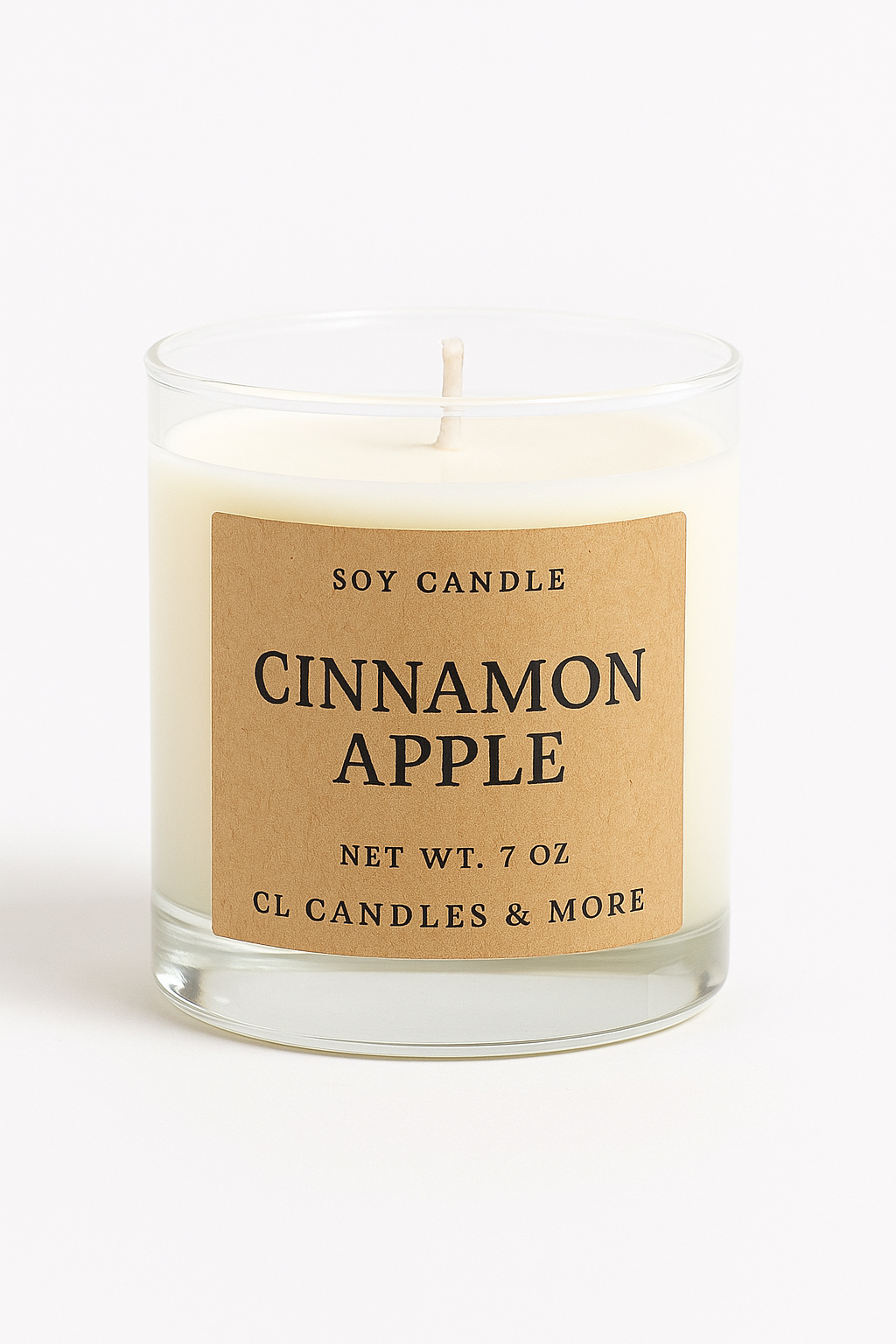 7oz Cinnamon Apple Soy Candle – Hand Poured, Cozy Fall Farmhouse Style