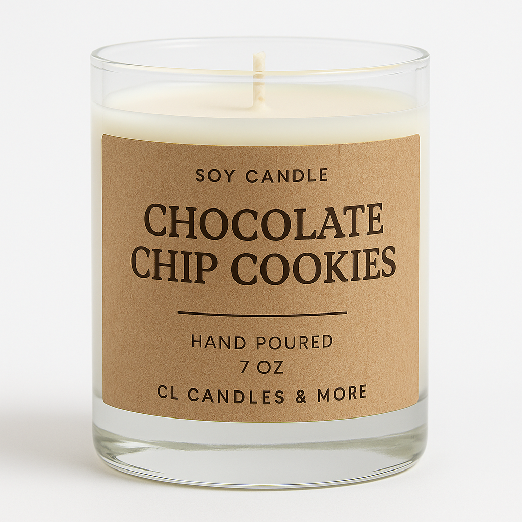 7oz Chocolate Chip Cookies Soy Candle – Hand Poured, Bakery-Inspired Farmhouse Style