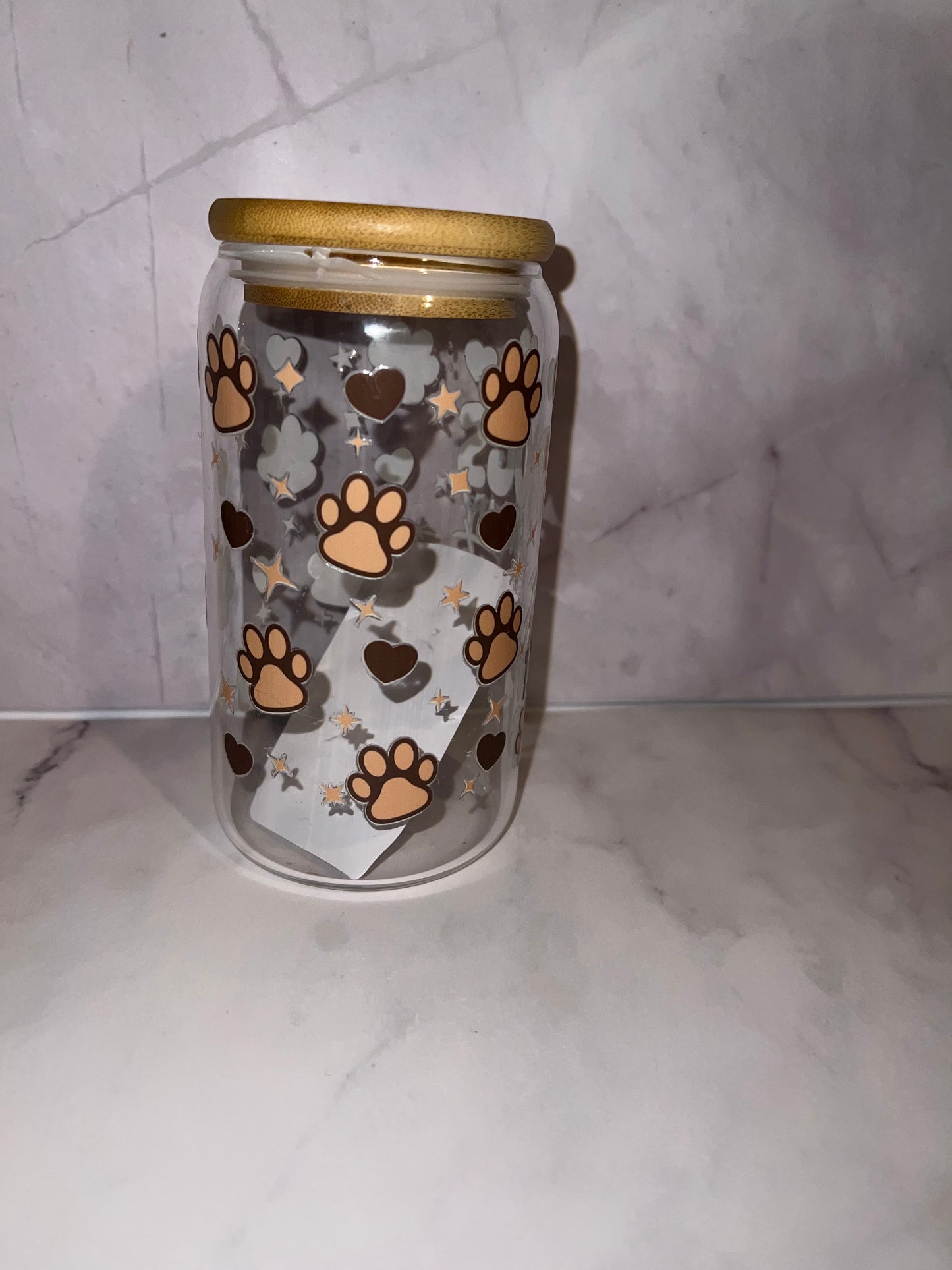 🐾 Dogs Are My Favorite People – 16 oz Glass Tumbler