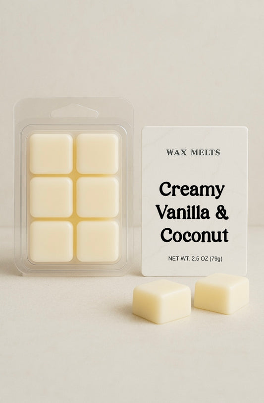Creamy vanilla & Coconut Wax Melts | CL Candles & More