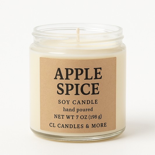 7oz Apple Spice Soy Candle – Hand Poured, Cozy Fall Farmhouse Style