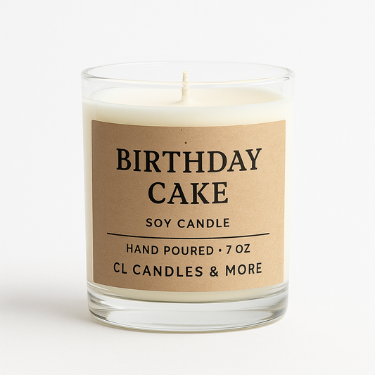 7oz Birthday Cake Soy Candle – Hand Poured, Sweet Farmhouse Style