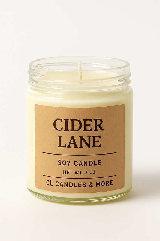 7oz Cider Lane Soy Candle – Hand Poured, Cozy Fall Farmhouse Style
