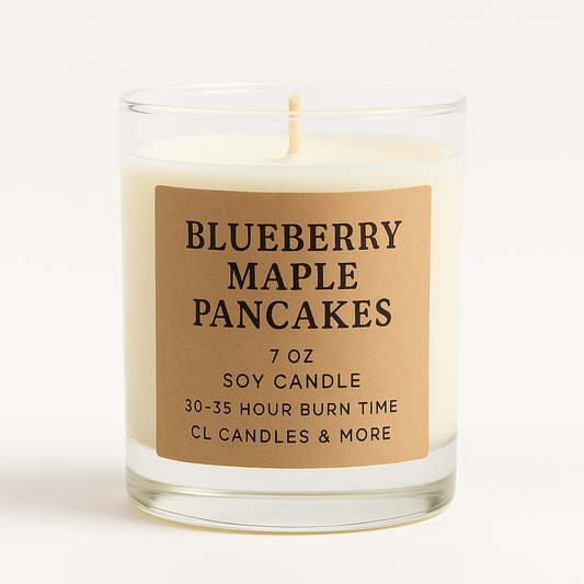 7oz Blueberry Maple Pancakes Soy Candle – Hand Poured, Sweet Cozy Farmhouse Style