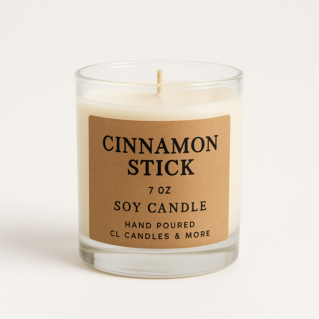 7oz Cinnamon Stick Soy Candle – Hand Poured, Warm Spicy Farmhouse Style