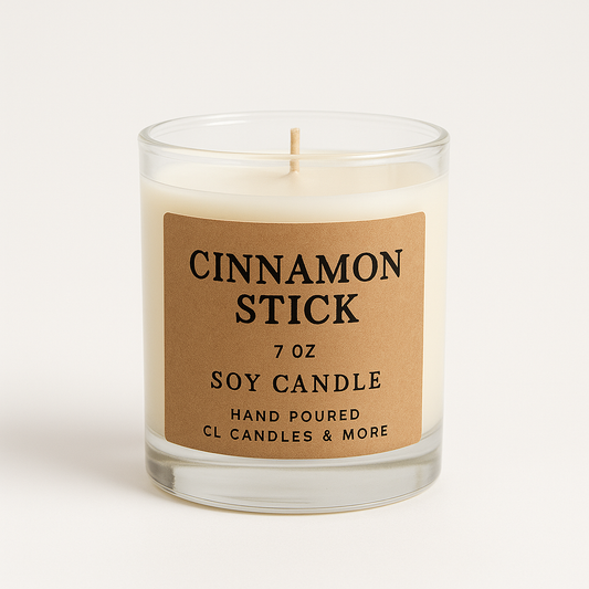 7oz Cinnamon Stick Soy Candle – Hand Poured, Warm Spicy Farmhouse Style