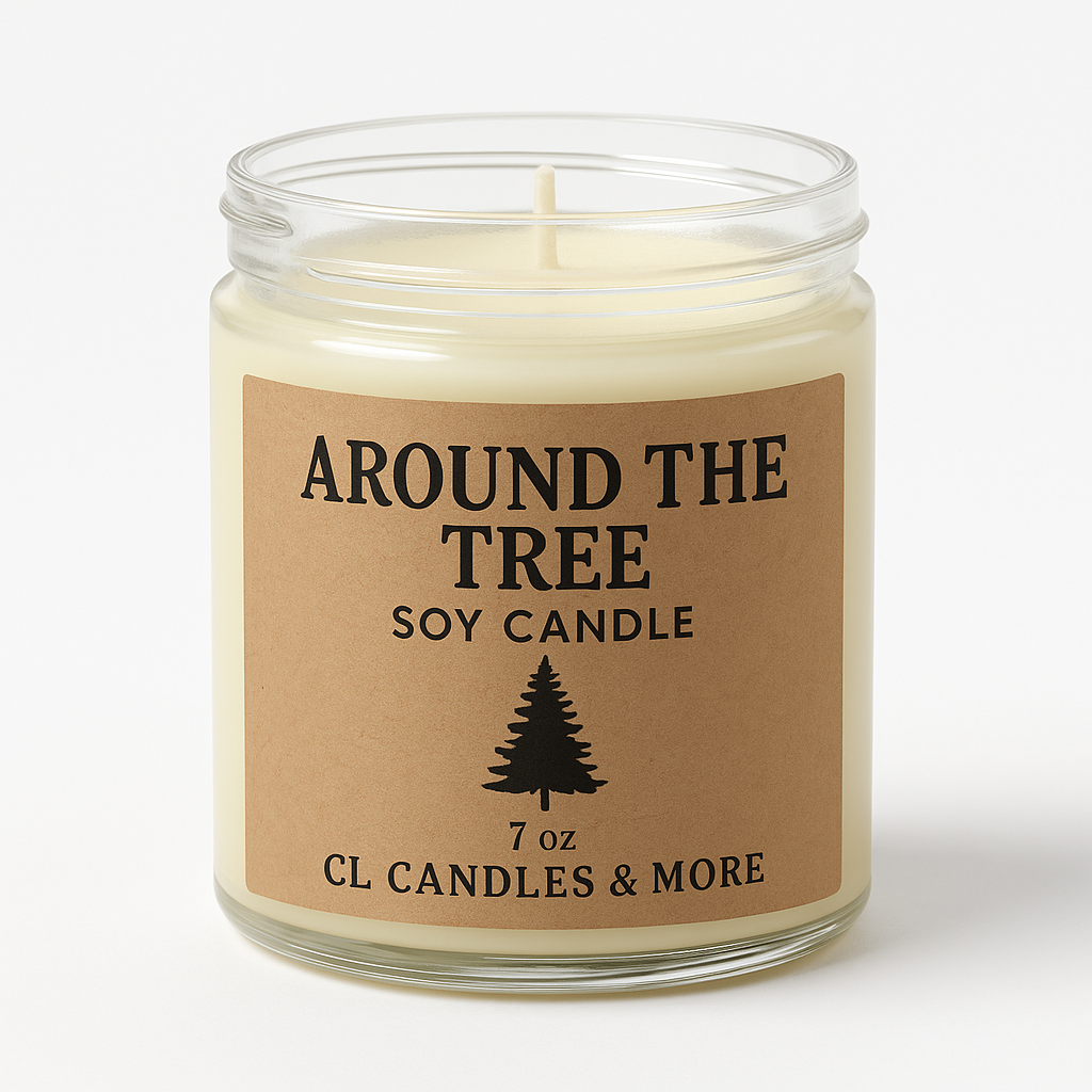 7oz Around the Tree Soy Candle – Hand Poured, Holiday Farmhouse Style