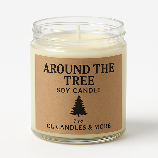 7oz Around the Tree Soy Candle – Hand Poured, Holiday Farmhouse Style