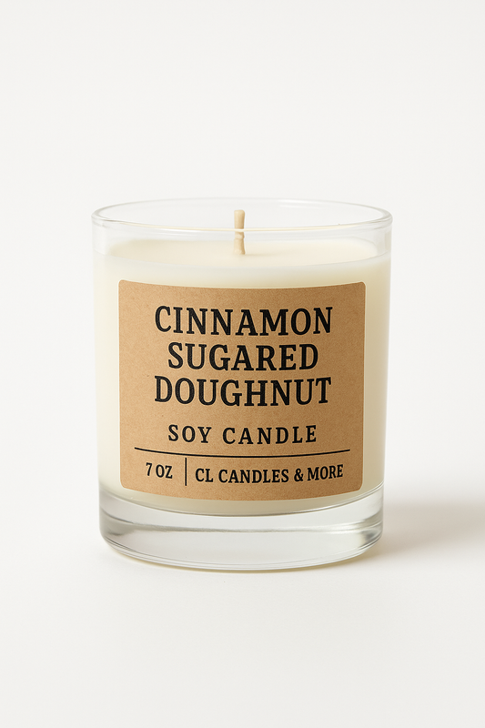 7oz Cinnamon Sugared Doughnut Soy Candle – Hand Poured, Bakery-Inspired Farmhouse Style