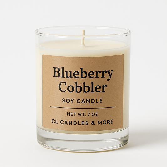 7oz Blueberry Cobbler Soy Candle – Hand Poured, Bakery-Inspired Farmhouse Style