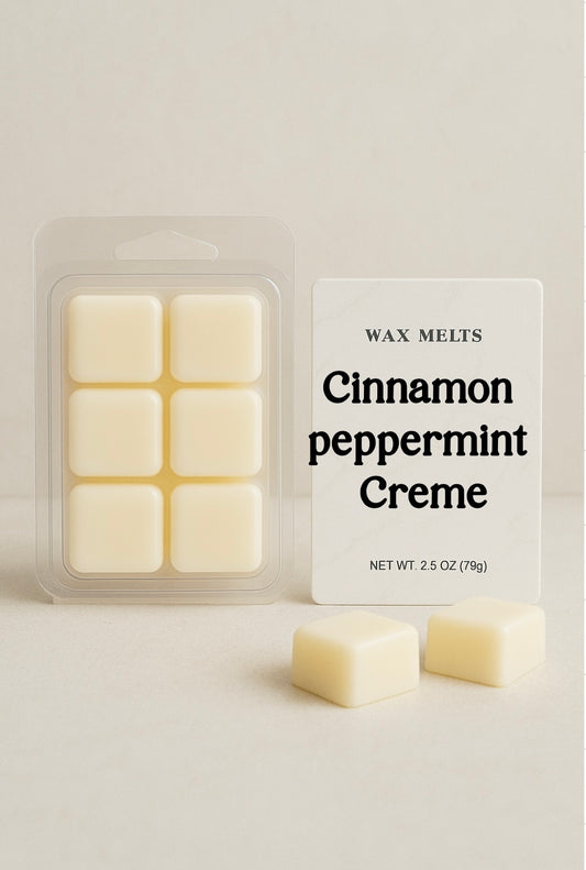 Cinnamon Peppermint Crème Wax Melts | CL Candles & More