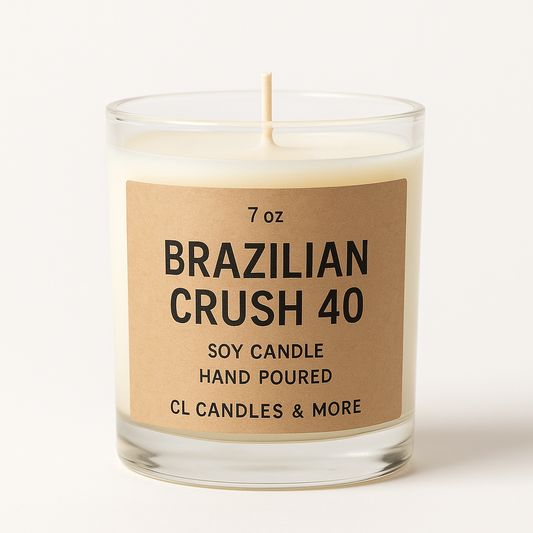 7oz Brazilian Crush 40 Soy Candle – Hand Poured, Tropical Farmhouse Style
