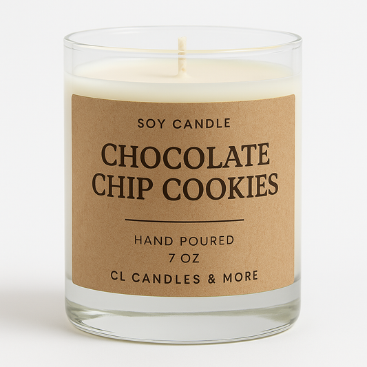 7oz Chocolate Chip Cookies Soy Candle – Hand Poured, Bakery-Inspired Farmhouse Style