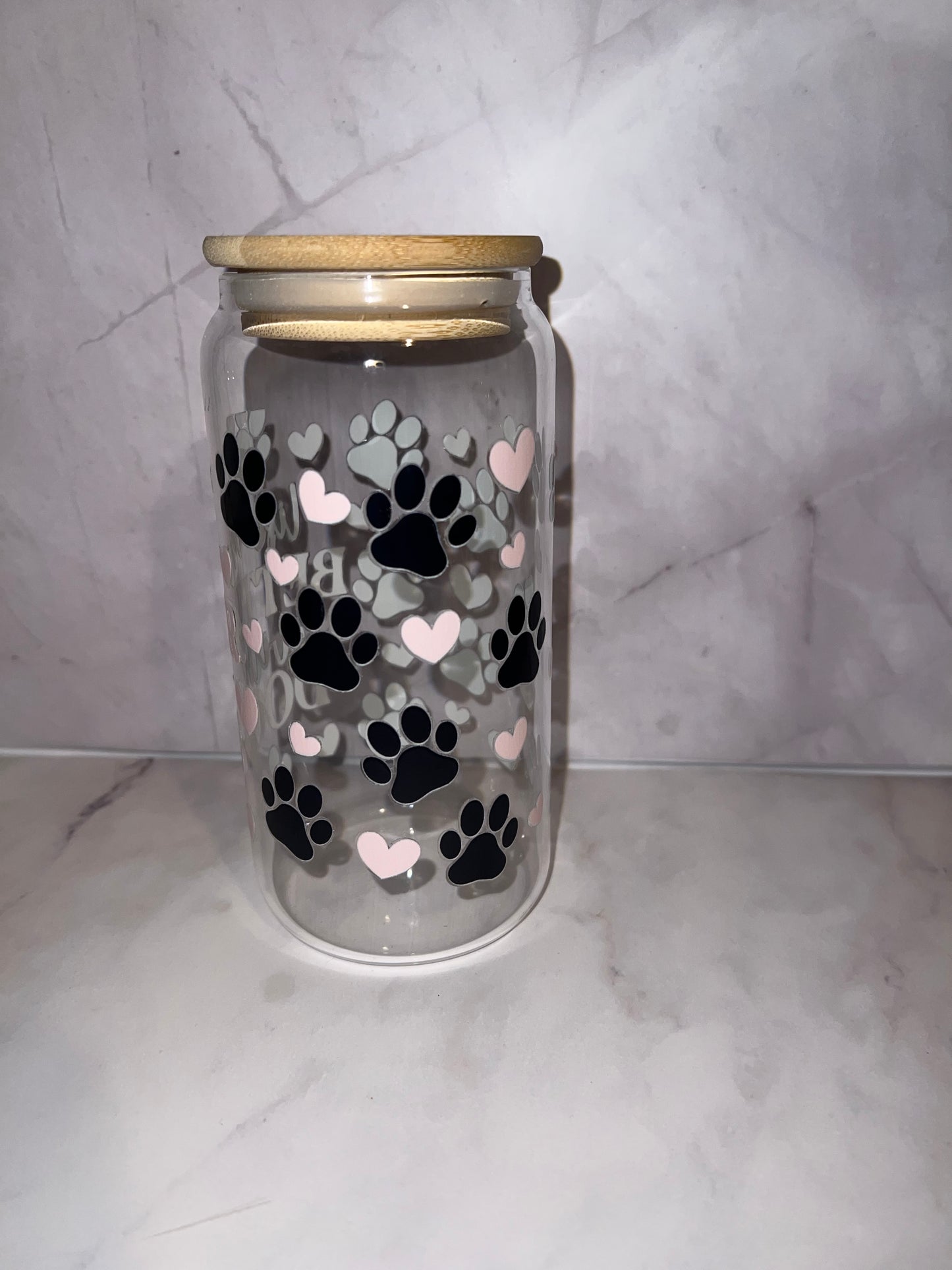 🐾 Life Is Better With Dogs – 16 oz Glass Tumbler