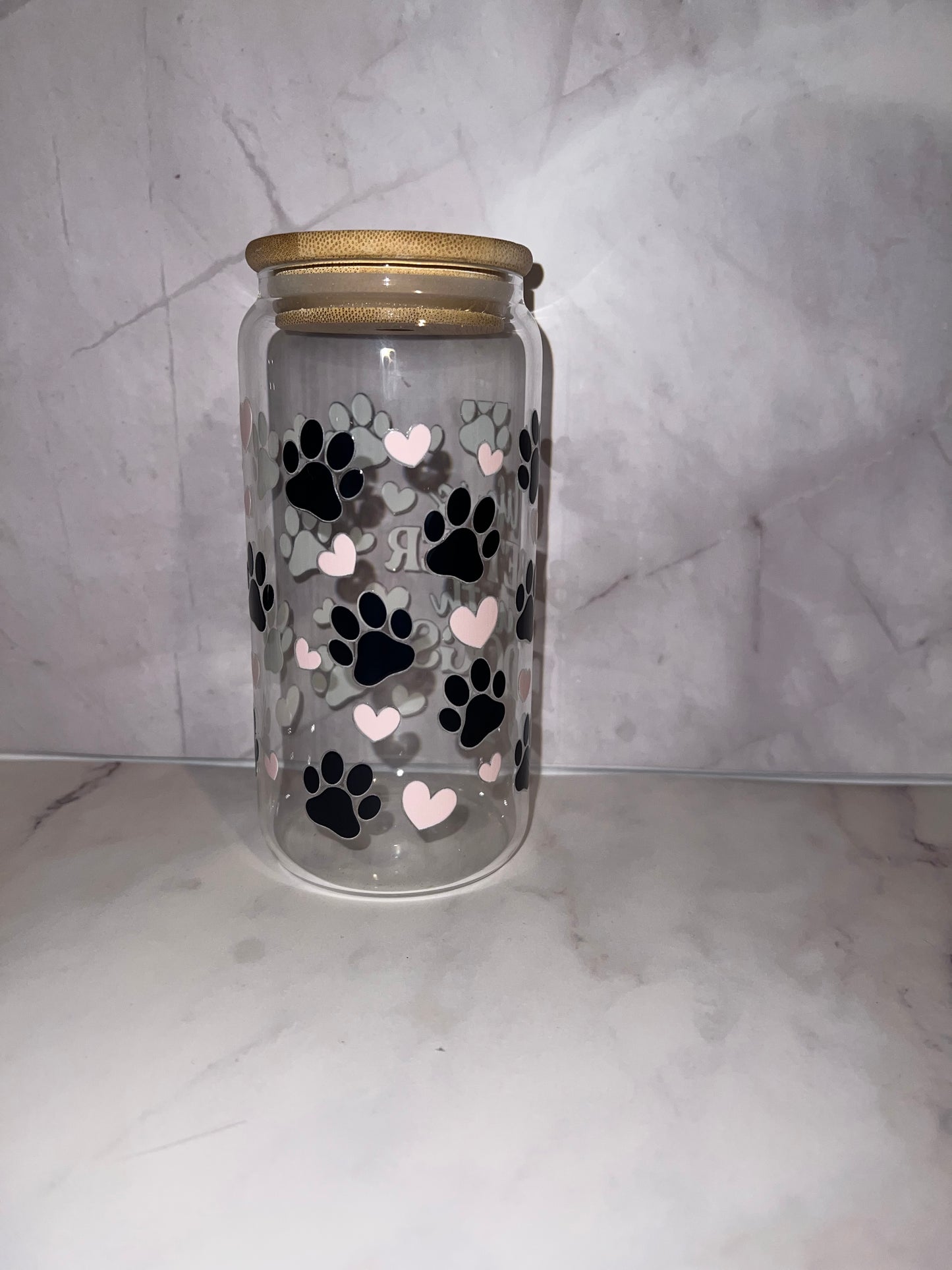 🐾 Life Is Better With Dogs – 16 oz Glass Tumbler